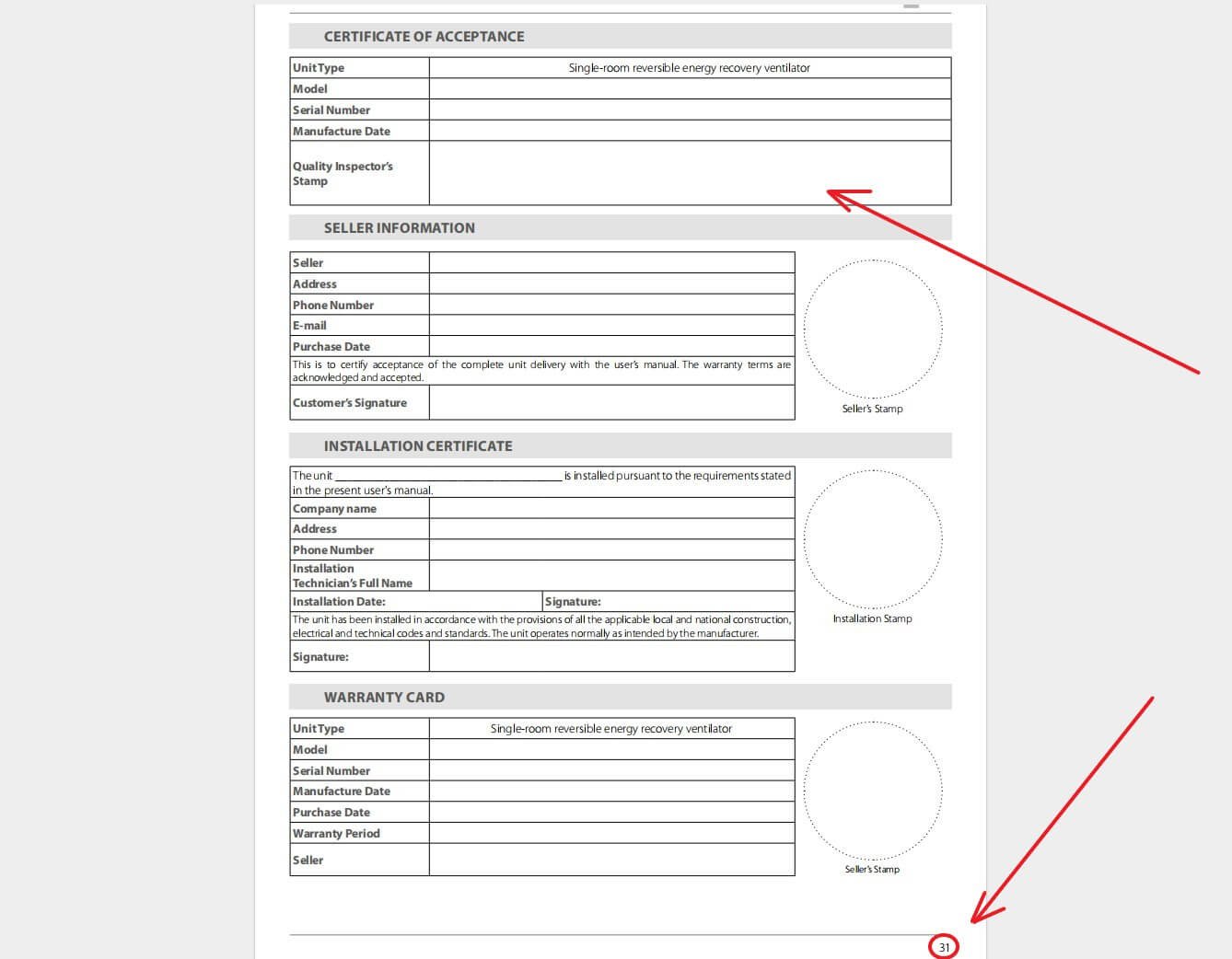 Certificate of acceptance example