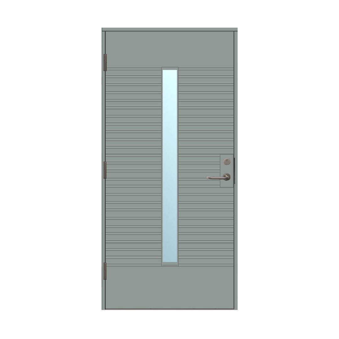 NordicDoor Ytterdør Kristine med Glass Grå V