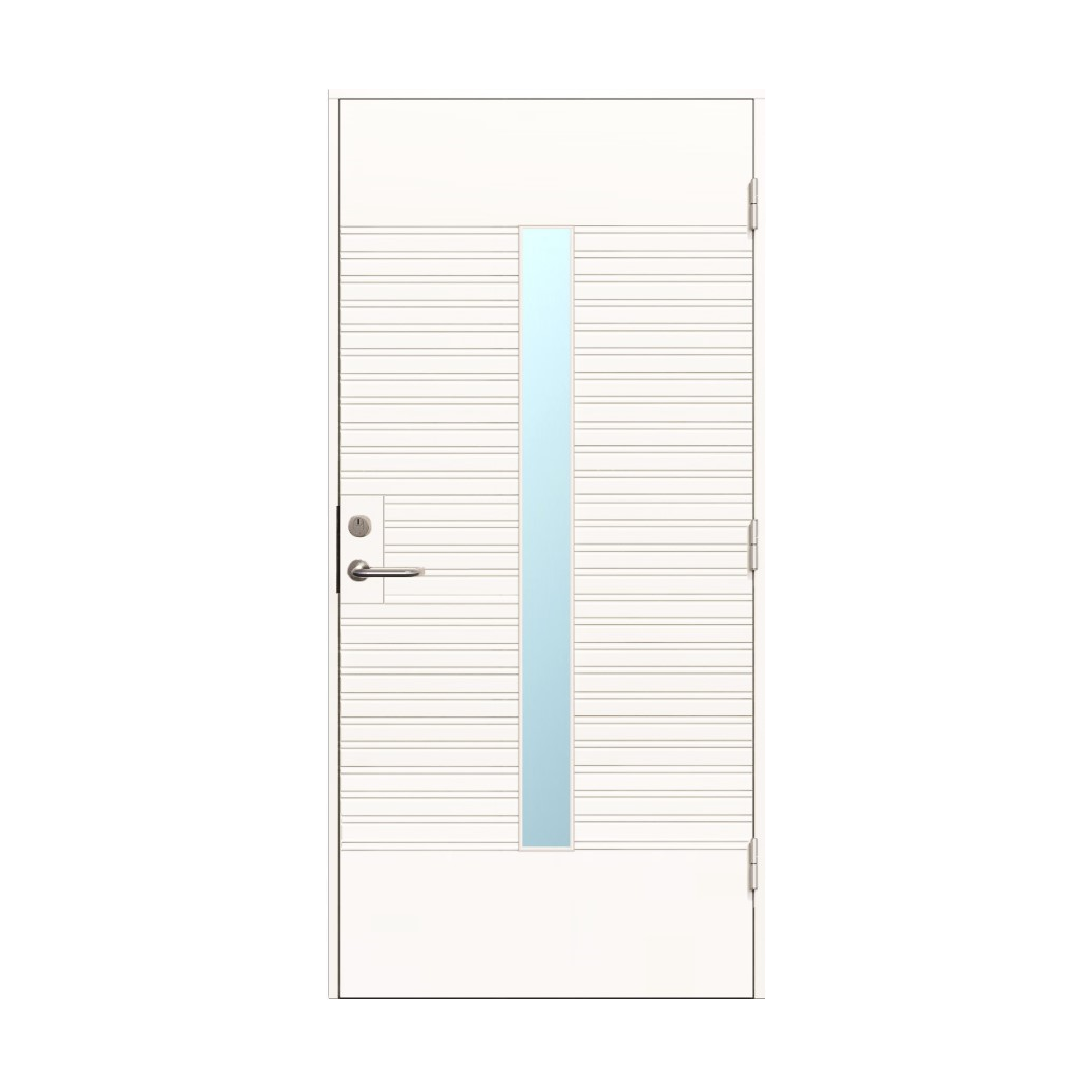 NordicDoor Ytterdør Kristine med Glass Hvit H