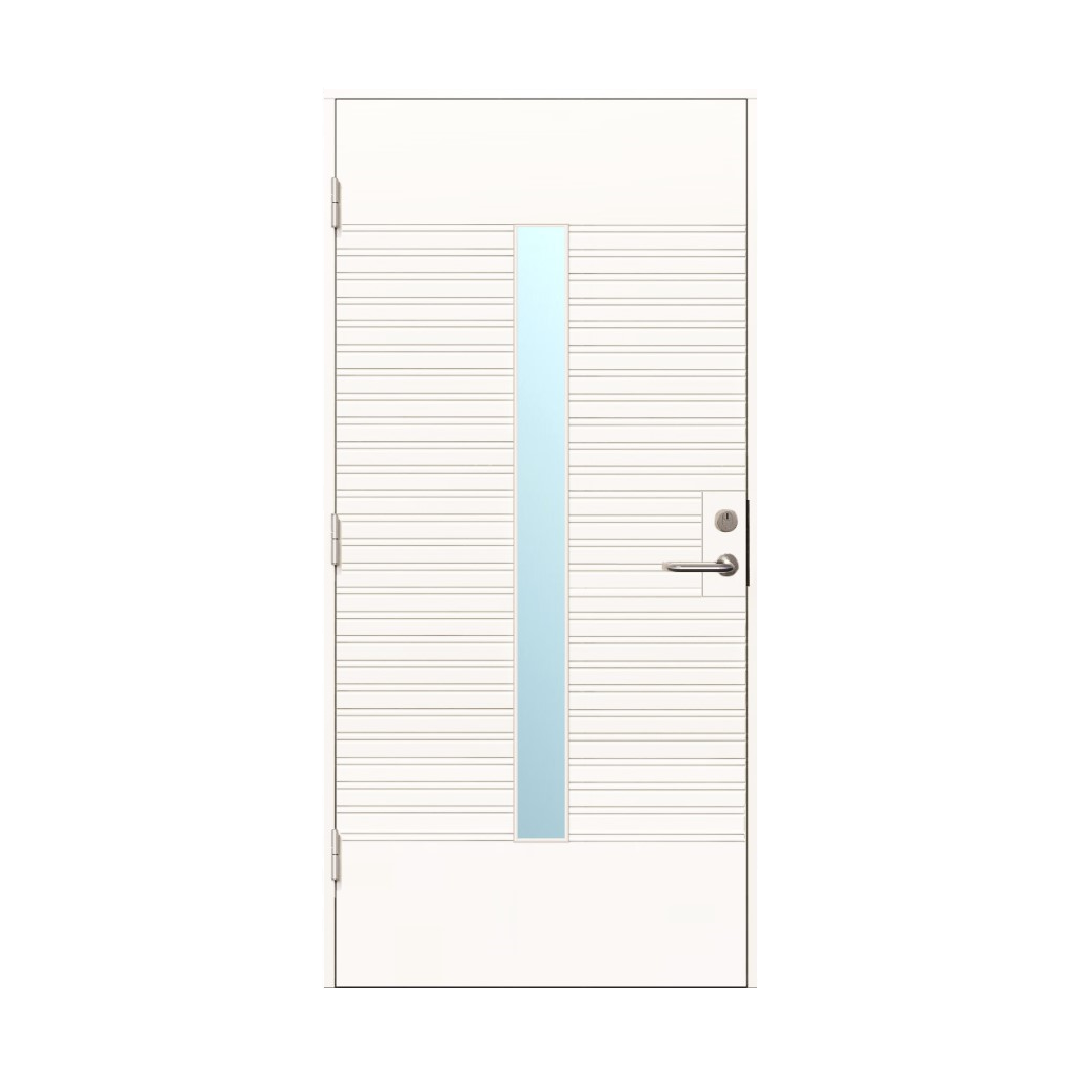 NordicDoor Ytterdør Kristine med Glass Hvit V